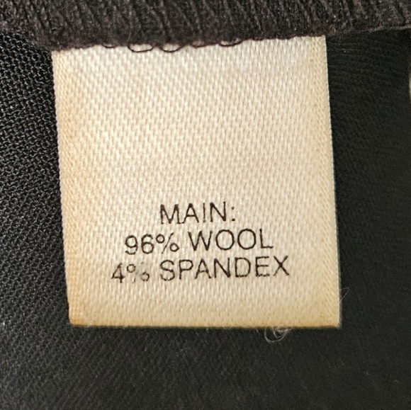 St. John Womens Classic Straight Leg Black Stretch Wool Pants Trousers size 8 - Picture 4 of 8